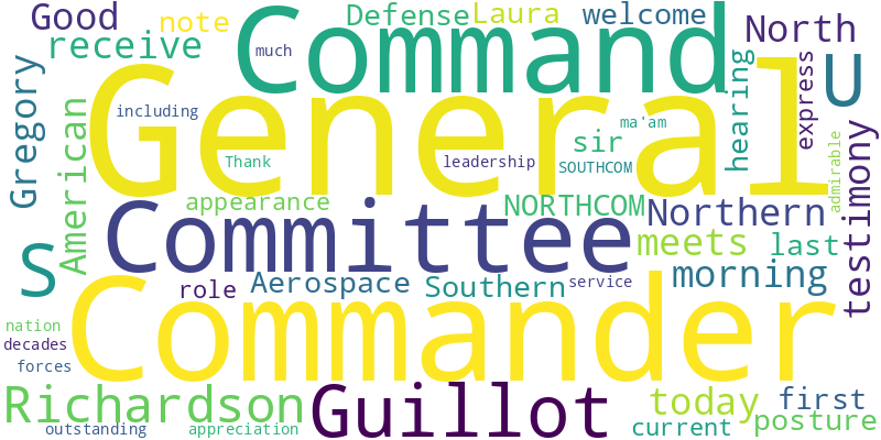 Word Cloud for RHODE ISLAND
 Chairman Reed